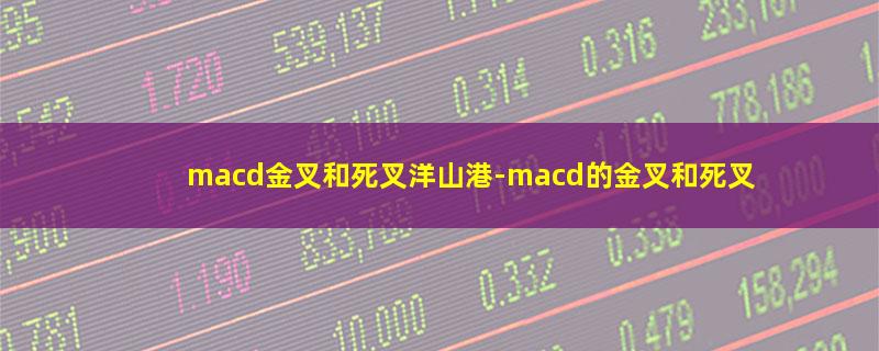 macd金叉和死叉洋山港-macd的金叉