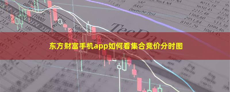 东方财富手机app如何看集合竞价分时图