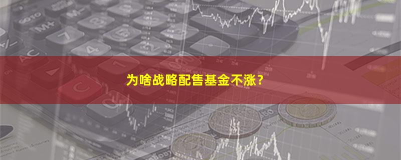 A股为啥战略配售基金不涨？