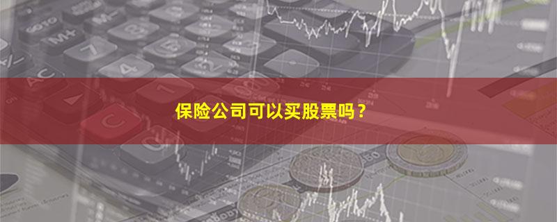 A股保险公司可以买股票吗？