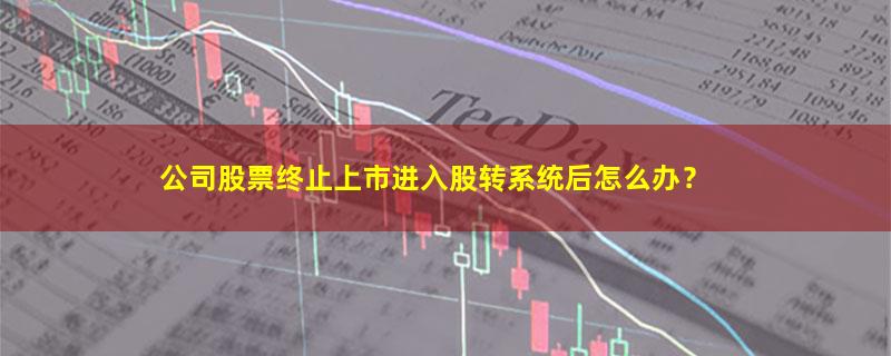 A股公司股票终止上市进入股转系统