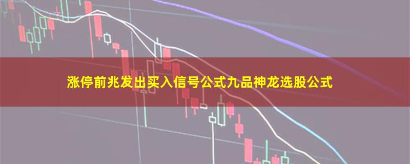 涨停前兆发出买入信号公式九品神龙选股公式